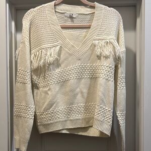 Cream Textured Women's Sweater